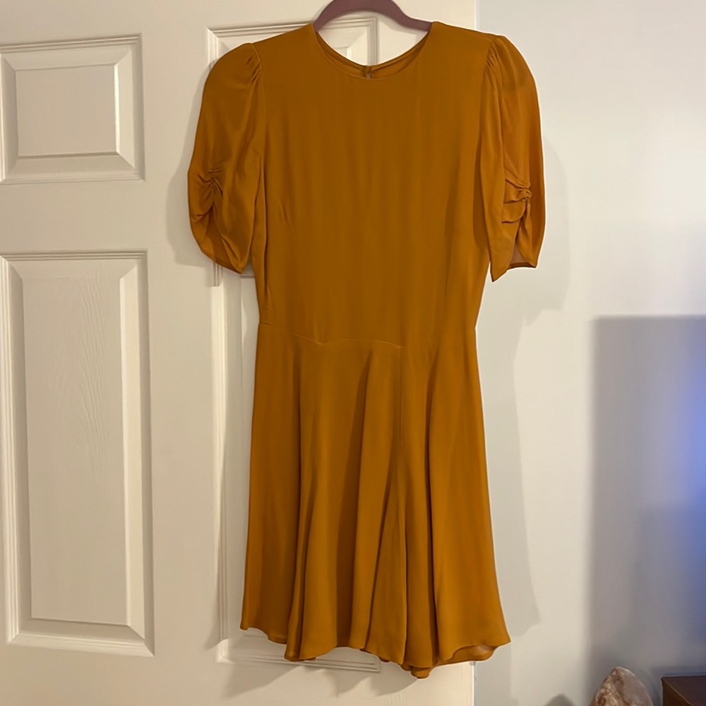 Reformation Mustard Yellow Mini Dress Gem